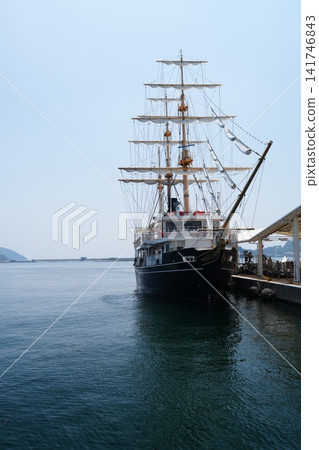 Sailing ship waiting to depart Sailing ship waiting to depart 141746843