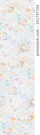 Soft dreamy watercolor floral seamless patterns collection Soft dreamy watercolor floral seamless patterns collection 141747102