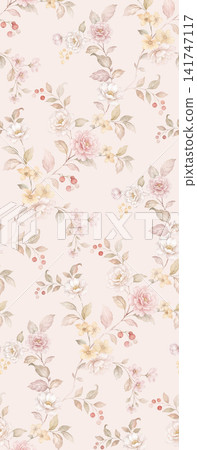 Soft dreamy watercolor floral seamless patterns collection Soft dreamy watercolor floral seamless patterns collection 141747117