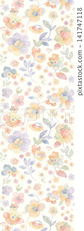 Soft dreamy watercolor floral seamless patterns collection Soft dreamy watercolor floral seamless patterns collection 141747118