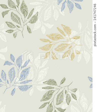 Soft dreamy watercolor floral seamless patterns collection 141747246