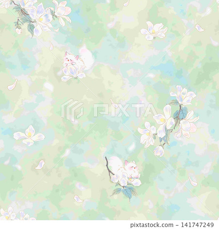 Soft dreamy watercolor floral seamless patterns collection Soft dreamy watercolor floral seamless patterns collection 141747249