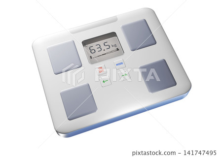 Illustration of a weighing scale (digital weighing scale) - transparent background Illustration of a weighing scale (digital weighing scale) - transparent background 141747495