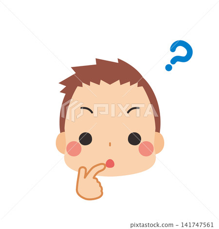 白色背景上的可愛小男孩插圖,表情充滿疑問(剪貼畫) 白色背景上的可愛小男孩插圖,表情充滿疑問(剪貼畫) 141747561