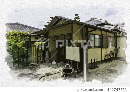 Watercolor-style painting of Shinkei-en Garden and Keiken-do Hall in the Kurashiki Bikan Historical Quarter, Kurashiki City, Okayama Prefecture Watercolor-style painting of Shinkei-en Garden and Keiken-do Hall in the Kurashiki Bikan Historical Quarter, Kurashiki City, Okayama Prefecture 141747751