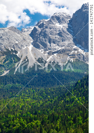Zugspitze mountain peak, Alps, Bavaria, Germany. Alpine landscape 141747791