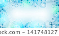 Abstract futuristic technology background with circuit board elements and hexagons. Vector 141748127