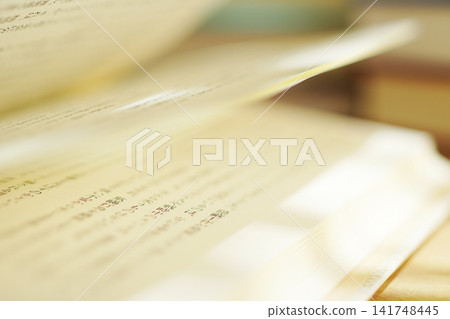 Reading / Turning the pages of a book Reading / Turning the pages of a book 141748445