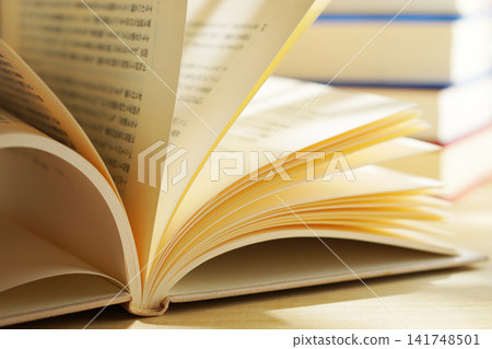 Reading / Turning the pages of a book Reading / Turning the pages of a book 141748501