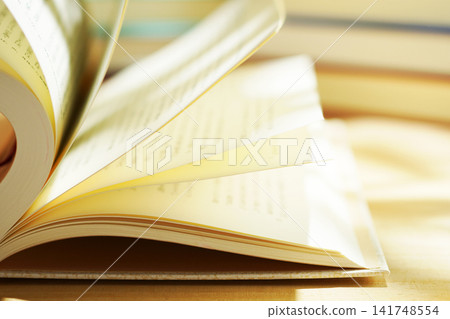 Reading / Turning the pages of a book Reading / Turning the pages of a book 141748554