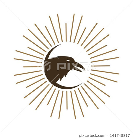 Crow Icon Logo Design Crow Icon Logo Design 141748817