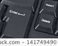 Part of computer keyboard close up 141749490