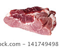 Piece of raw meat isolated on a white background 141749498