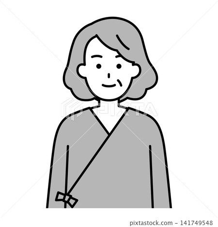 An elderly woman in a hospital gown An elderly woman in a hospital gown 141749548