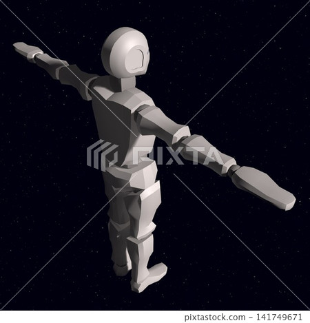 3D illustration of humanoid prototype 3D illustration of humanoid prototype 141749671