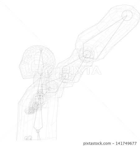 3D illustration of humanoid prototype 3D illustration of humanoid prototype 141749677