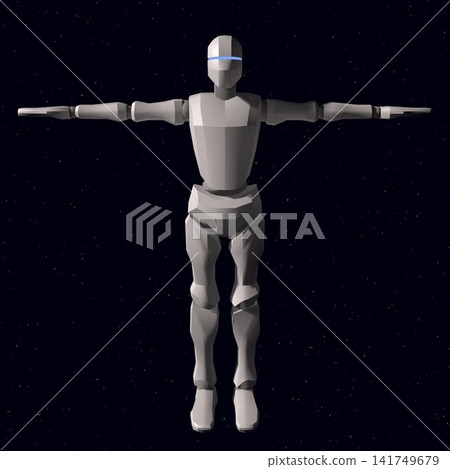 3D illustration of humanoid prototype 3D illustration of humanoid prototype 141749679