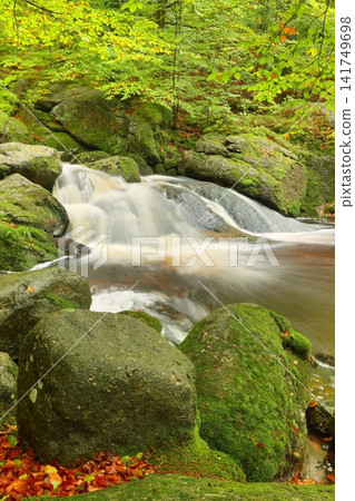 Waterfall on Black creek in Czech republic Waterfall on Black creek in Czech republic 141749698