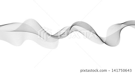 Abstract black line wave pattern isolated on white background Abstract black line wave pattern isolated on white background 141750643