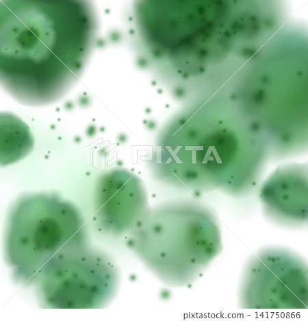 Mold spots background, realistic vector fungus green stains, spore mold fungi colony growth microbes microscope view Mold spots background, realistic vector fungus green stains, spore mold fungi colony growth microbes microscope view 141750866