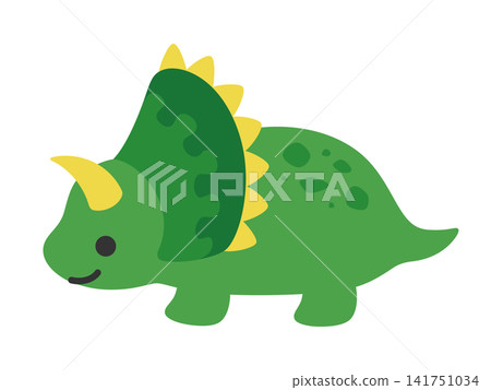 Cute Triceratops illustration material Cute Triceratops illustration material 141751034