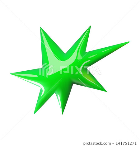 Glossy green starburst spiky abstract vector element Glossy green starburst spiky abstract vector element 141751271