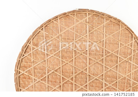 Sun-drying for farm work; bamboo sieve texture Sun-drying for farm work; bamboo sieve texture 141752185