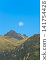 Full moon over majestic Rucu Pichincha under a clear blue sky 141754428