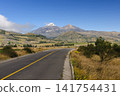 Road to the Illinizas in the Ecuadorian Andes under a Summer Blue Sky 141754431