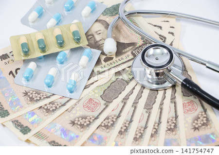 Medical care, medicine, money Medical care, medicine, money 141754747