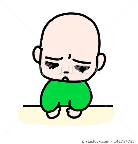 被責罵時做出鬼臉的小孩 被責罵時做出鬼臉的小孩 141754785