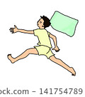 A child who sleeps in a chaotic manner. 141754789