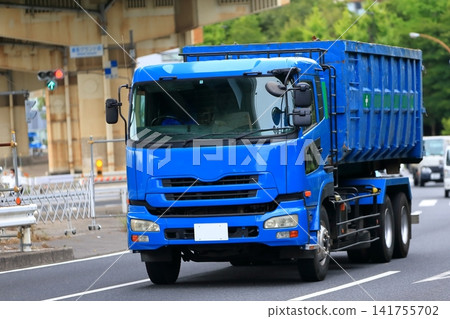 Image of industrial waste collection and transportation vehicle Image of industrial waste collection and transportation vehicle 141755702