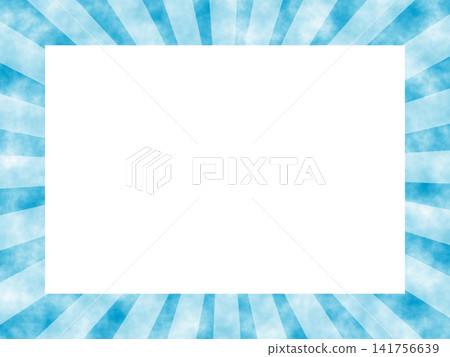 旭日形邊框 - 藍色 旭日形邊框 - 藍色 141756639