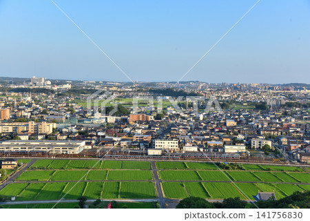 View from the Skyward Asahi Observatory in Owariasahi City, Aichi Prefecture: Cityscape of Owariasahi City View from the Skyward Asahi Observatory in Owariasahi City, Aichi Prefecture: Cityscape of Owariasahi City 141756830