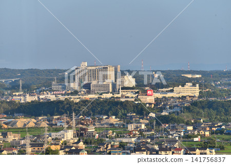 View from Skyward Asahi Observatory in Owariasahi City, Aichi Prefecture, towards Nagakute City. View from Skyward Asahi Observatory in Owariasahi City, Aichi Prefecture, towards Nagakute City. 141756837