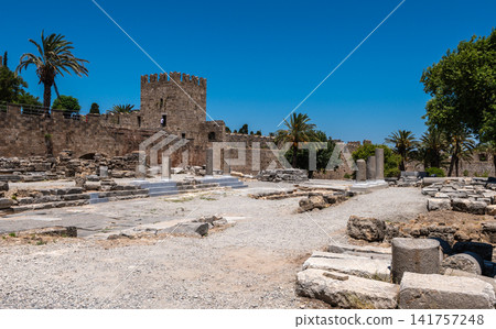 Ancient Temple of Aphrodite Ruins and Medieval Fortification Walls Ancient Temple of Aphrodite Ruins and Medieval Fortification Walls 141757248