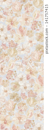 Soft Pastel Watercolor Floral Lace Bandana Seamless Textile Pattern Collection Soft Pastel Watercolor Floral Lace Bandana Seamless Textile Pattern Collection 141757415