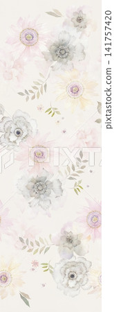 Soft Pastel Watercolor Floral Lace Bandana Seamless Textile Pattern Collection Soft Pastel Watercolor Floral Lace Bandana Seamless Textile Pattern Collection 141757420