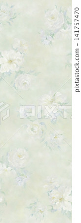 Soft Pastel Watercolor Floral Lace Bandana Seamless Textile Pattern Collection 141757470