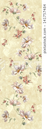 Soft Pastel Watercolor Floral Lace Bandana Seamless Textile Pattern Collection Soft Pastel Watercolor Floral Lace Bandana Seamless Textile Pattern Collection 141757484