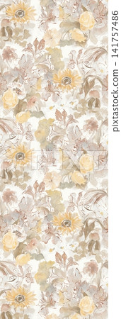 Soft Pastel Watercolor Floral Lace Bandana Seamless Textile Pattern Collection Soft Pastel Watercolor Floral Lace Bandana Seamless Textile Pattern Collection 141757486