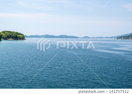 Landscape seen from the sea Landscape seen from the sea 141757512