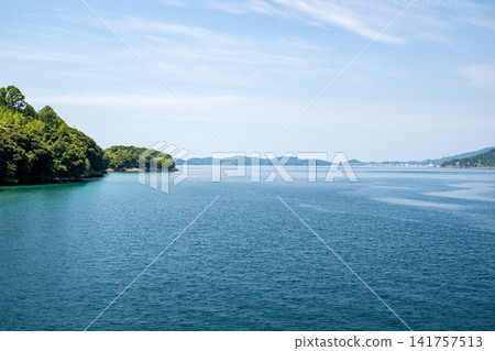 Landscape seen from the sea Landscape seen from the sea 141757513