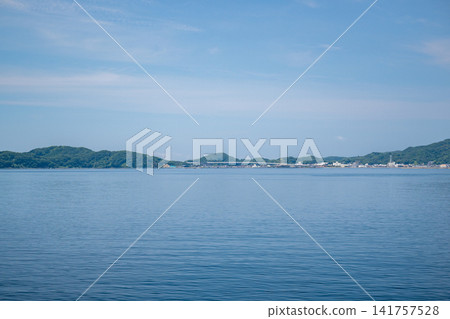 Landscape seen from the sea Landscape seen from the sea 141757528