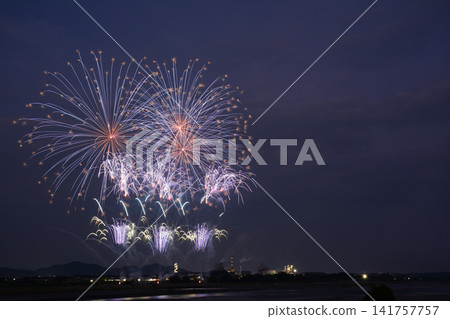 Fireworks blooming in the night sky <Oigawa Fireworks Festival 2026> Fireworks blooming in the night sky <Oigawa Fireworks Festival 2026> 141757757