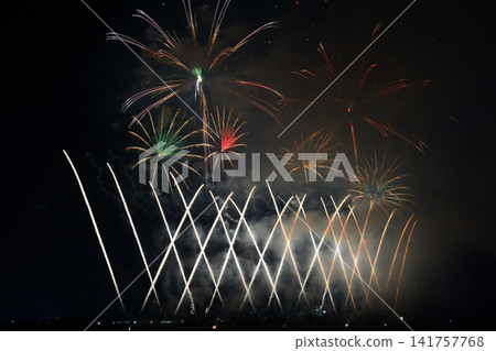 夜空中綻放的煙火 <2026年大井川煙火大會> 141757768