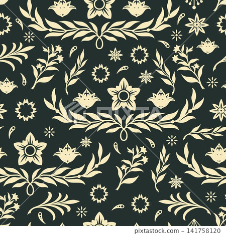 Abstract floral decorative seamless pattern Abstract floral decorative seamless pattern 141758120