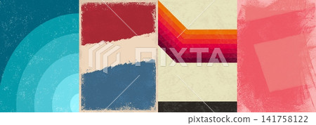 Abstract grunge set flyers layouts Abstract grunge set flyers layouts 141758122