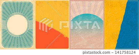 Abstract minimalistic set flyers colorful Abstract minimalistic set flyers colorful 141758124